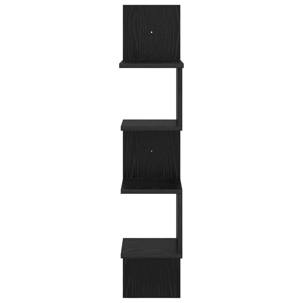 Wall Shelf Wall Mount Black 32 x 21 x 107 cm Particleboard