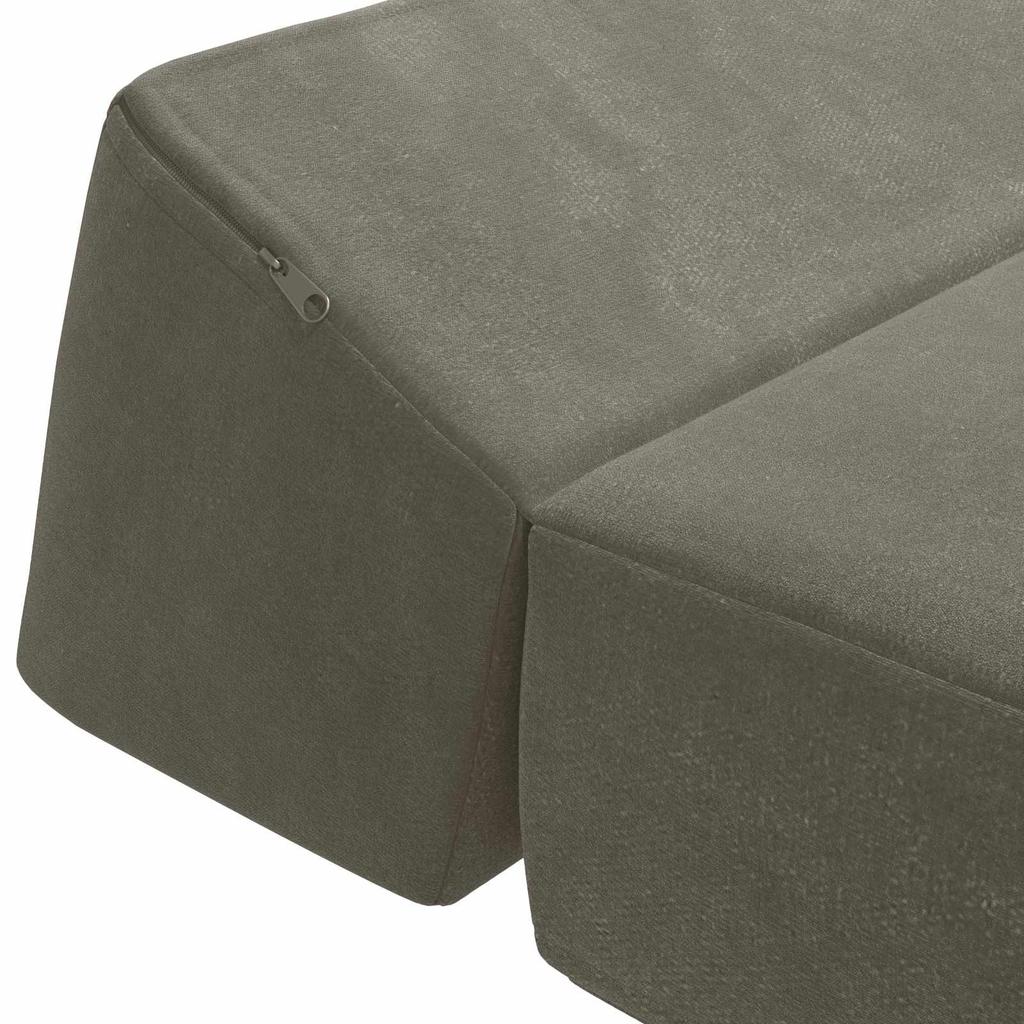 Foldable Sofa Bed Light Grey 60 x 70 x 41 cm Fabric