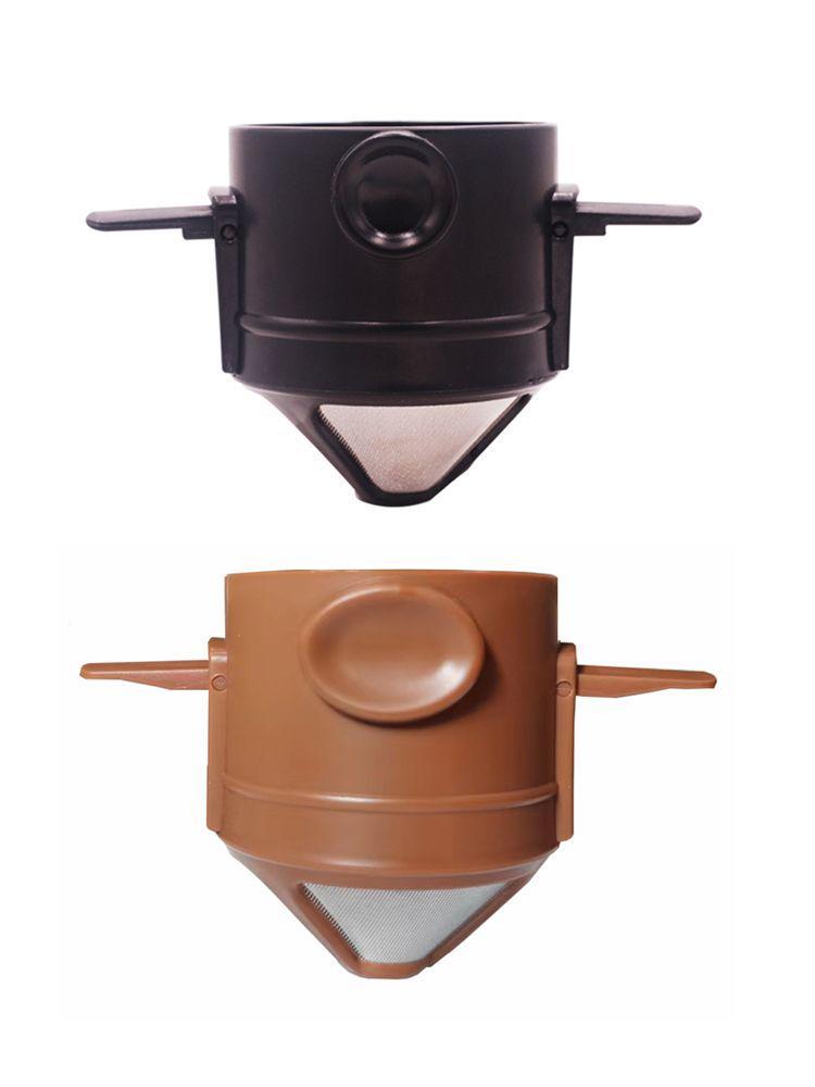 Little Angel Portable Coffee Filter Cup Foldable Hand Brew Reusable Teapot Stand Double-Layer 304 Stainless Steel Coffee Filter