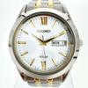[USED] Working SEIKO Solar Day-Date Round Watch In Gold