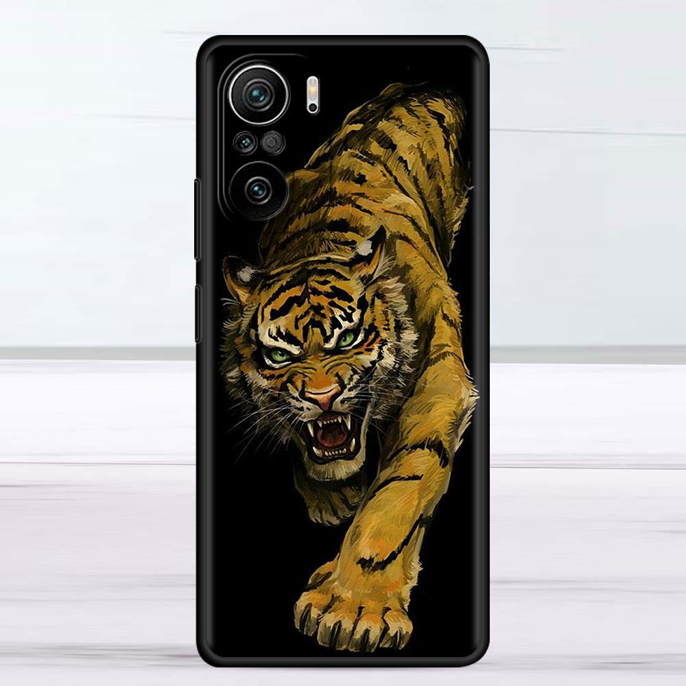 Case For Xiaomi Redmi Note 11 9S 10 9 8 7 9A 9C 9i K40 8T 10C 9T K50 Silicone Phone Shell Tiger Animal