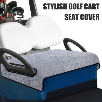 Golf Cart Seat Cover Soft Velvet Surface Golf Cart Seat Towel Blanket with Non-Slip Bottom for Most Club Car Cart Accessory