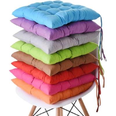 Set of 4 Indoor/Outdoor Chair Cushion, Cotton Chair Pads Square, Cushions for Wicker Chair Seat, for Rocking, Dining, Patio, Camping, Kitchen Chairs