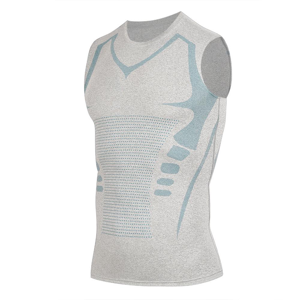 Herren High-Stretch Schnelltrocknendes Sci-Fi Sport Kompressions-T-Shirt, Basketball Weste, Laufbekleidung
