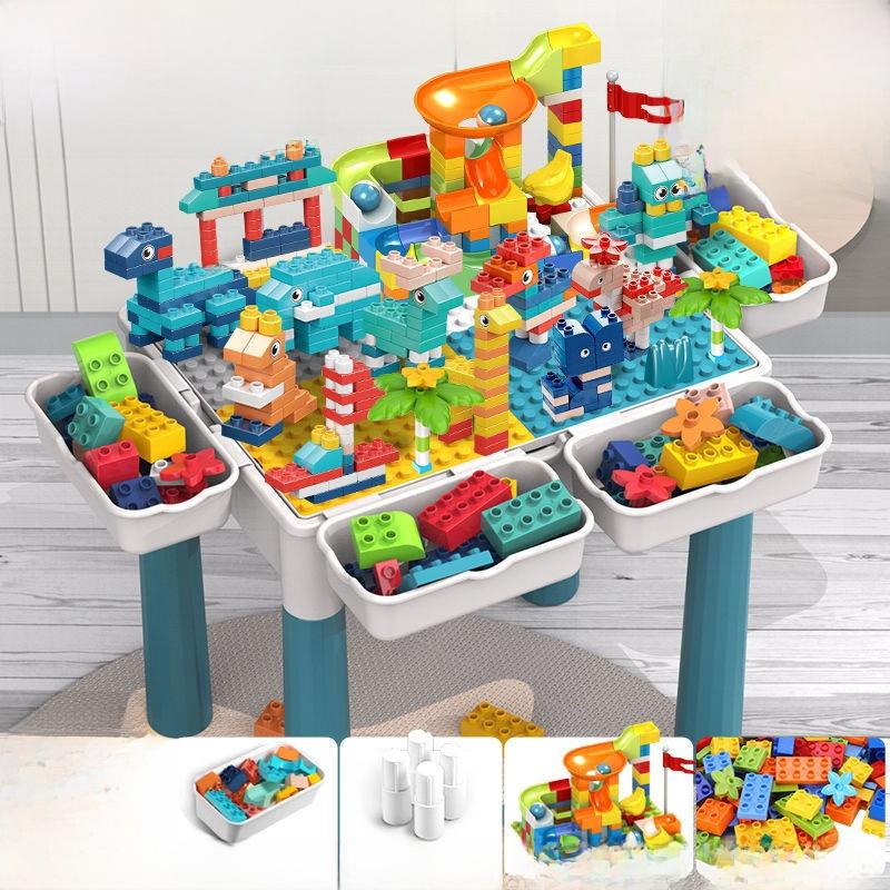 Large Multi-Functional Children's Building Blocks Table Educational Assembly Toy Study Desk for Boys And Girls Big Granular