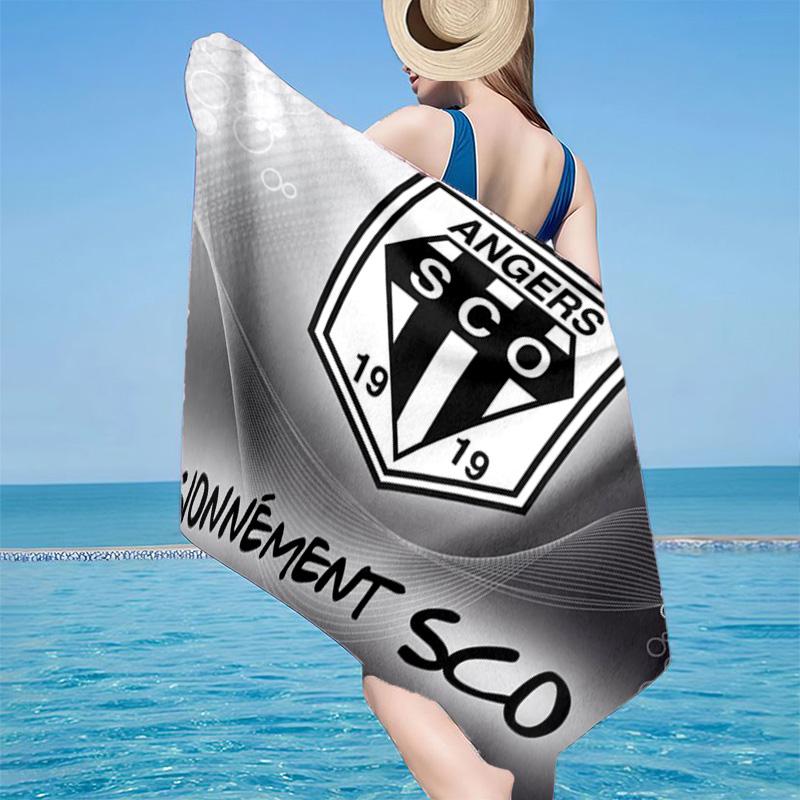 1PC Angers Sco Team Crest Beach Towel - Soft, Absorbent Microfiber, Lightweight, Ideal for The Beach, Parties, Travel, Camping fan gifts