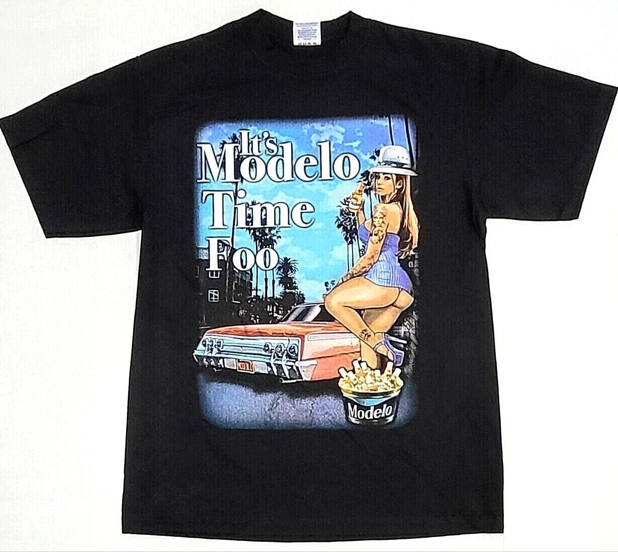 ЭТО МОДЕЛО ВРЕМЯ ФУТБОЛКА Мексика Пиво Мексиканское Пиво Мужская Футболка Черная Новая L