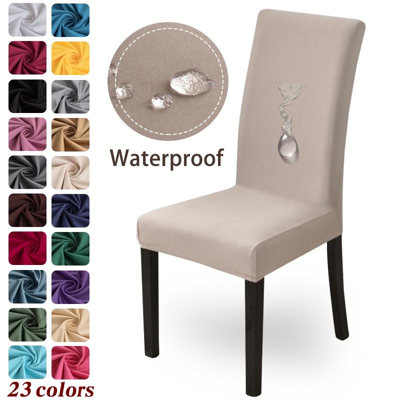 Wodoodporny Pokrowiec na Krzesło Jadalniane Rozciągliwy Pokrowiec na Krzesło Zdejmowany Zmywalny Ochraniacz na Krzesło do Domu, Restauracji, Kuchni, Bankietu