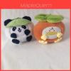 Niedlicher Panda Plüschtier Schlüsselanhänger Kurzplüsch 11cm Höhe Panda und Kaki Design