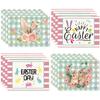 Easter Linen Placemat Cute Rabbit Dining Table Mat Happy Easter Party Decoration Spring Home Kitchen Table Decor Supplies 2025