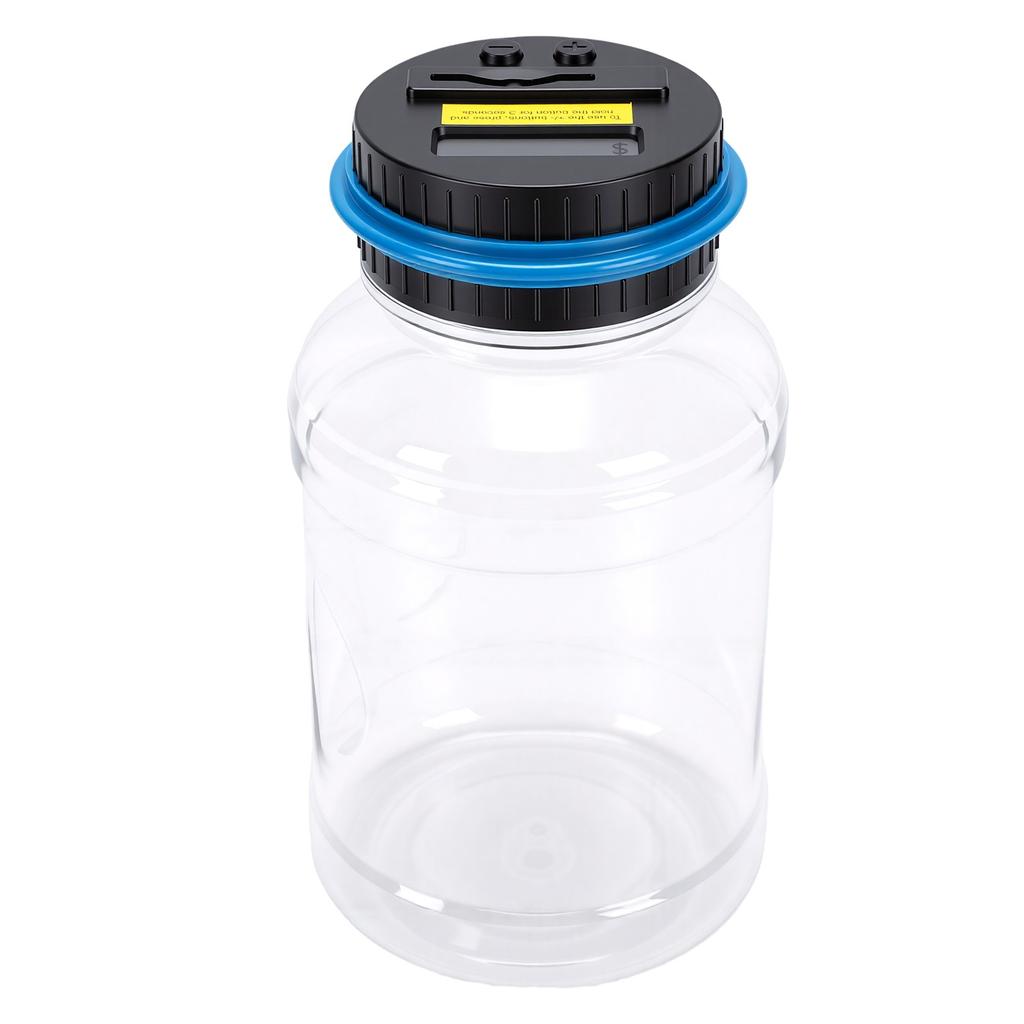 Piggy Bank Creative 1.8L Capacity Plastic LCD Display Screen Digital Money Jar with Counter for Gift