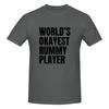 World S Okayest Rummy Player  Black Soft And Glutinous Tshirt Korean Style Casual Small Patterns Basic Tee