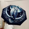 1pc Moonlit Owl Night Artwork Umbrella with Plastic Handle,Suitable for All Seasons Home Travel Outdoor UmbrellaDD646