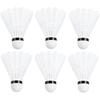 Set of 6 White 8.5 Cm Plastic and Nylon Badminton Shuttlecocks – Lightweight Shuttlecocks for Training, Leisure and Outdoor Games