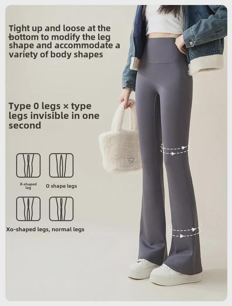 Women's High-Waist Flared Pants - Petite, Lightweight Summer Style, 2025 Collection, No-Drop Long Casual Design