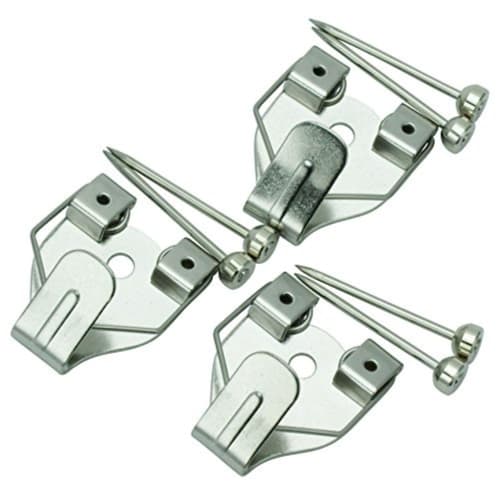 Fukui Metal Craft Safety Stainless Steel X-Hooks, Medium, with Fall Prevention, for Drywall and Wood Walls, Pack of 3, S4007-3