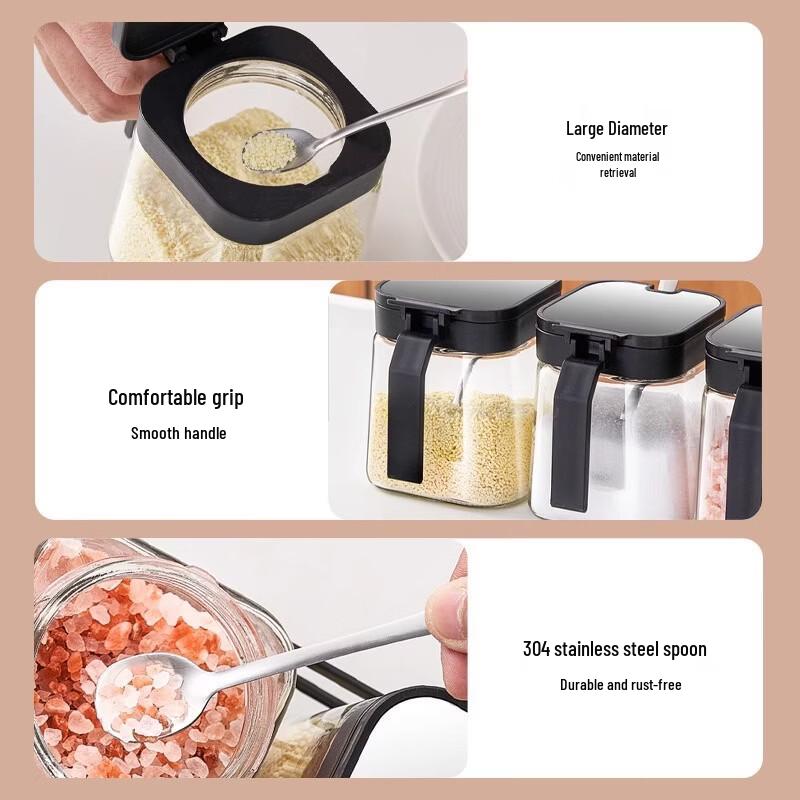 Wandmontiertes Küchengewürzglas-Set