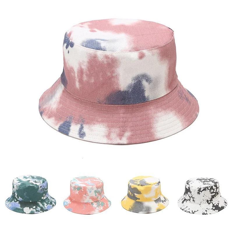 Double-sided Wearing Cap Rainbow Color Bucket Hat Men Women Sun  Reversible Fisherman  Summer Panama   Fishing Gorro