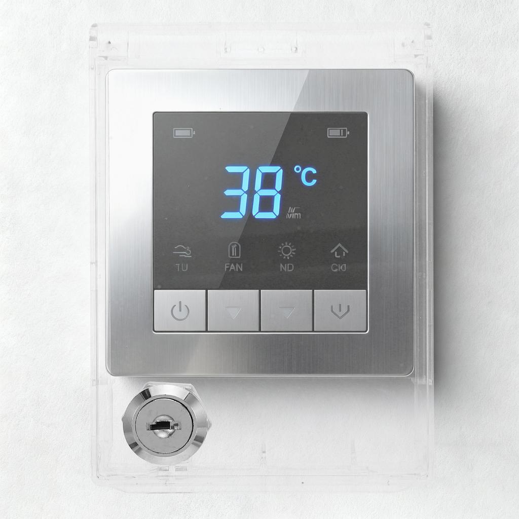 2Pcs Air Conditioning Switch Cover Lockable Transparent Protective Panel Proof Waterproof Wall Switch Safety Guard