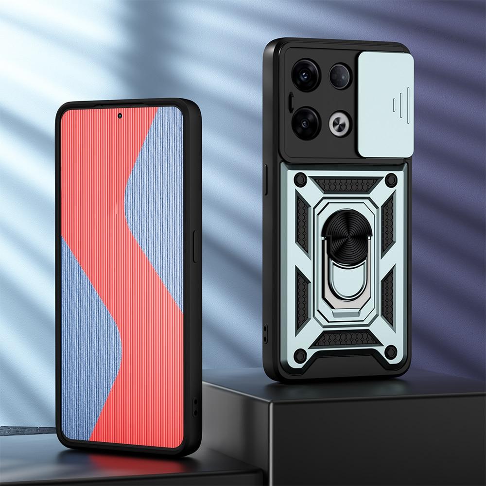 

Протиударний чохол KEYSION для OPPO Reno 8 Pro 8 Z 5G 8 Lite Push Pull Camera Protection Ring Phone Cover для OPPO Reno8 Pro+ Plus for OPPO Reno8 Z 5G зелений