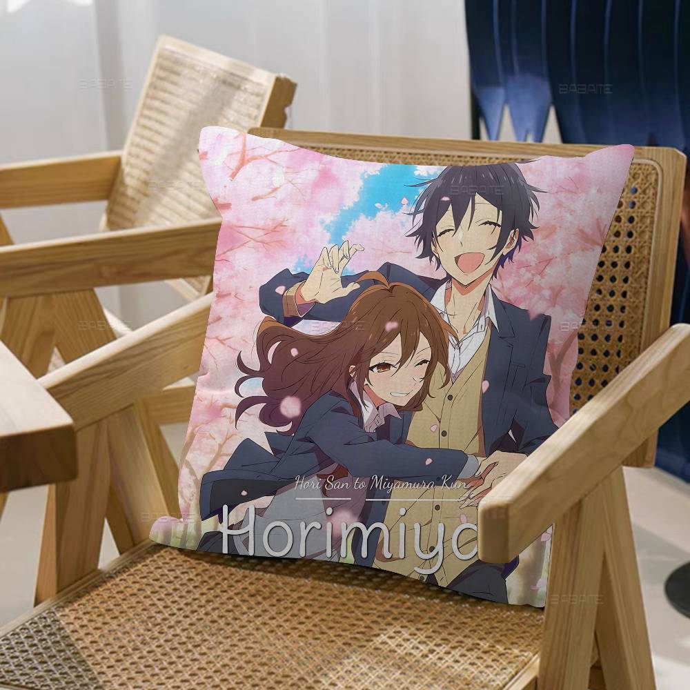 Horimiya Anime Pillow Cover Design Cushion Cover Decor Holiday Decorati