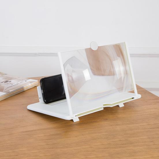 3D Telefonskjermforstørrer Sammenleggbar Mobiltelefonforstørrerskjerm for Filmer Spill Universelt Stativ for Alle Telefoner