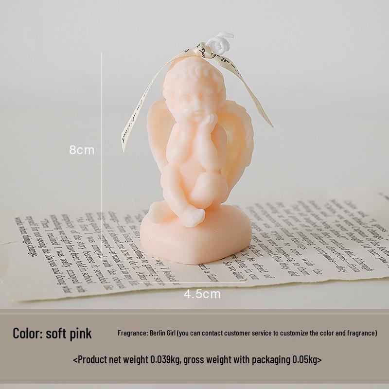 

Свеча ручной работы из соевого воска с ароматом «Маленький ангел» - Индивидуальный подарок для вечеринки по случаю дня рождения и настольное украшение