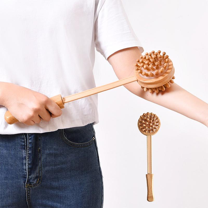 Bamboo Massage Hammer Multifunctional Shoulder Neck Body Muscle Decompression Knocking Relaxation Portable Manual Massage Hammer