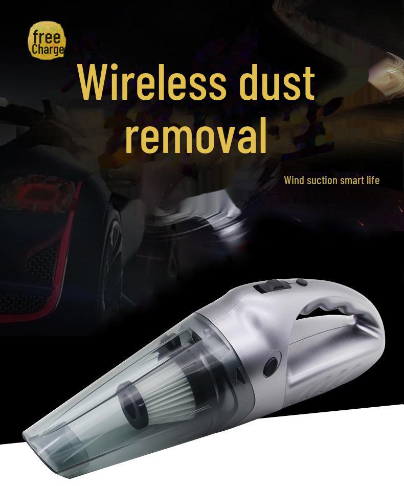 Handheld Car Vacuum Cleaner with High Power and Wireless Charging for Household and Car Use