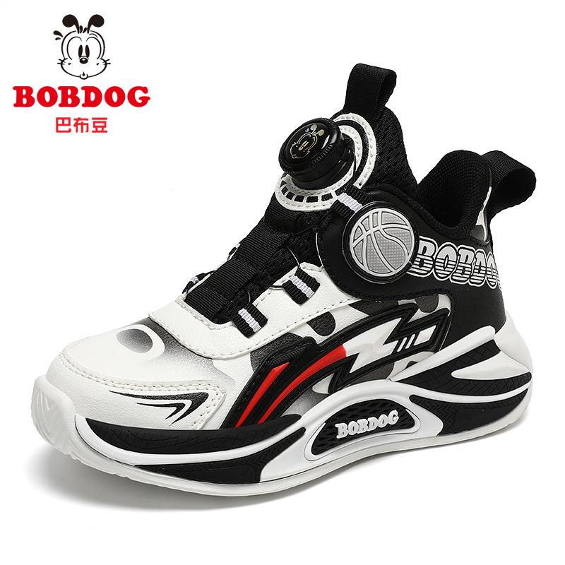 

Babu Bean Classmate Boys Sneakers 2025 New Autumn Leather Waterproof Rotary Buckle Boys Children s Basketball Shoes 40