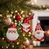 Snowman Santa Claus Snowman Pendant Plastic Delicate Christmas Hanging Electroplating Glitter Powder Shiny Xmas Ornaments