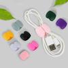 Cable  Fashion  Round Clip USB Charger Holder Desk Tidy Organiser Wire Cord  for Desktop Cable Fixed