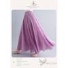 Long A-line Skirt In Cotton and Linen with Elastic Waist In Pure Color for Summer and Autumn