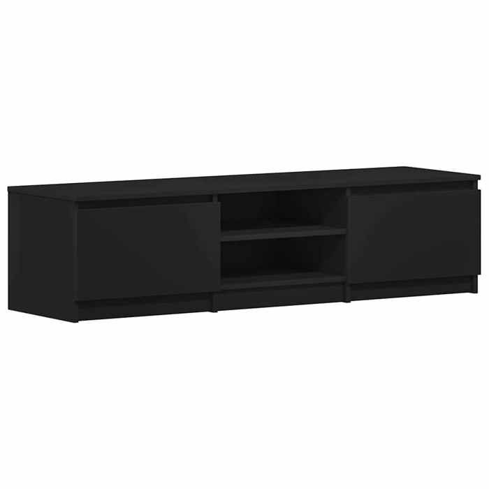 Meuble TV - VIDAXL - 800649 - Noir - Bois d'ingénierie - 140x40x35,5 cm