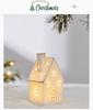 Christmas Ceramic Glowing Tree House Ornament - Desktop Scene Decoration Prop & Gift
