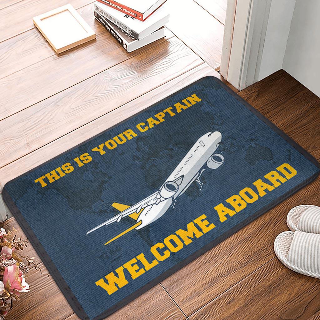 Aviation Airplane Departures Arrivals Floor Door Bath Kitchen Mat Anti-Slip Outdoor Doormat Garden Entrance Rug Carpet Footpad