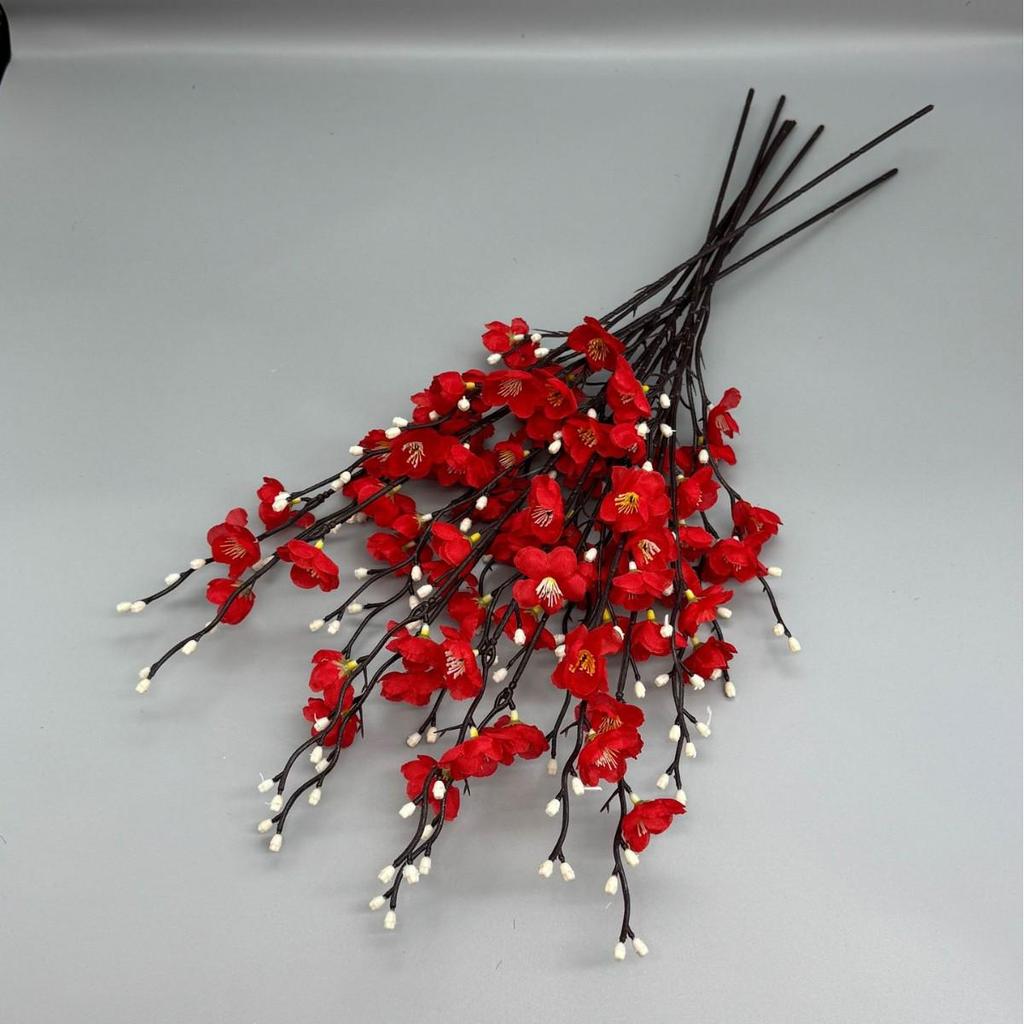 Mini Plum Blossom Silk Flower Arrangement for Home Decor