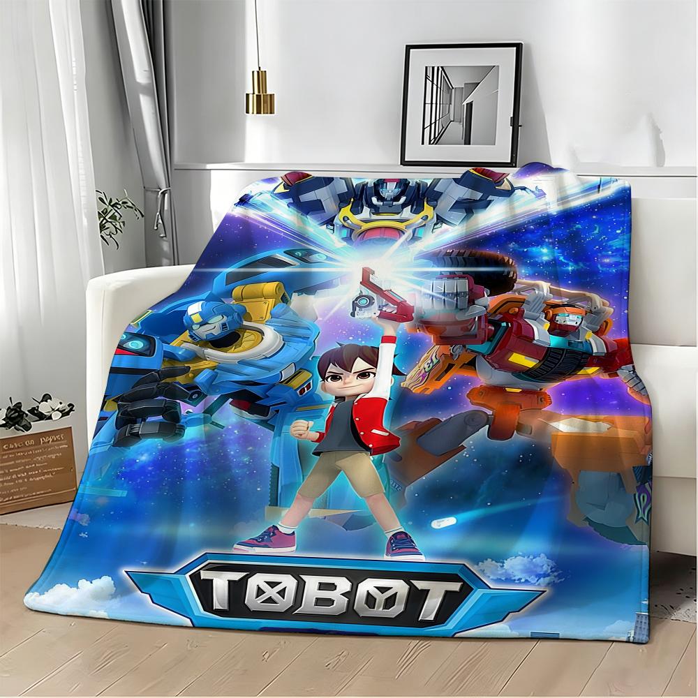 Hit Anime M-Metal C-Cardbot Throw Lightweight 240G Flannel Blanket Soft Skin-Friendly For Summer Cooling