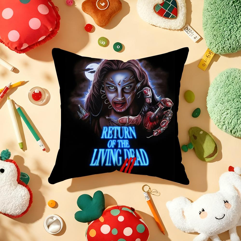 RReturn of the Living Dead Cushion Cover Plush Fabric Soft DoubleSided Printed Sofa Warm Winter Home Gift Pillow Cover