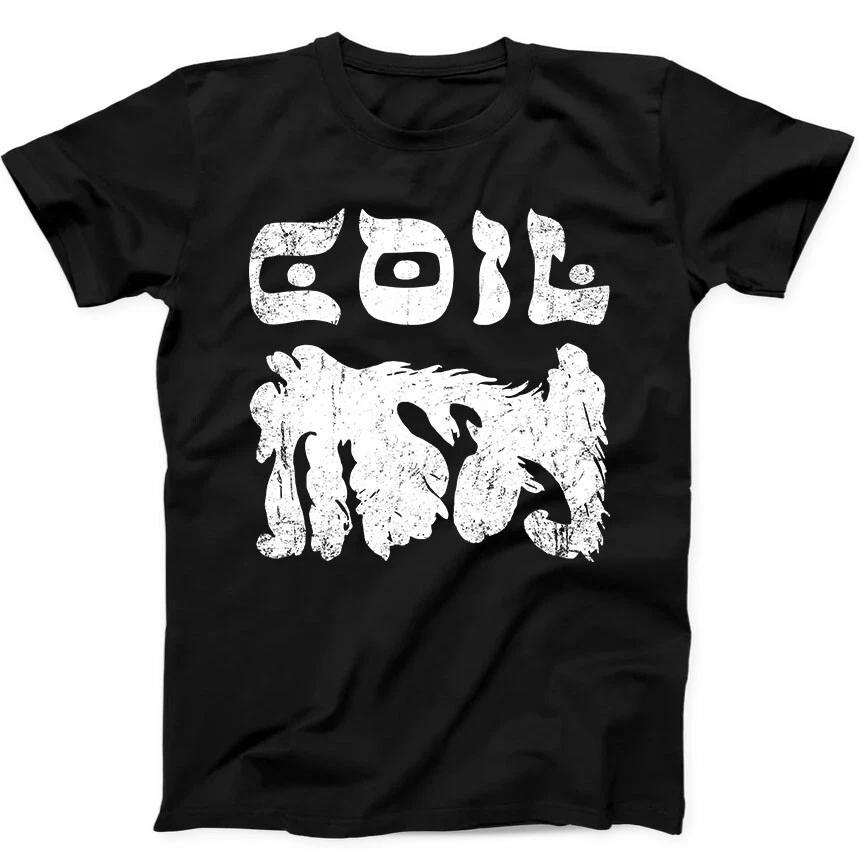 Coil Восстановление разложившегося интеллекта Музыкальный Подарок Футболка Черная Футболка 377 S