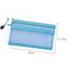 1/3PCS Transparent Zipper Pencil Case Mesh A6 Bills Storage Bag Clear Nylon Makeup Pouch Portable Examination Stationery Bag