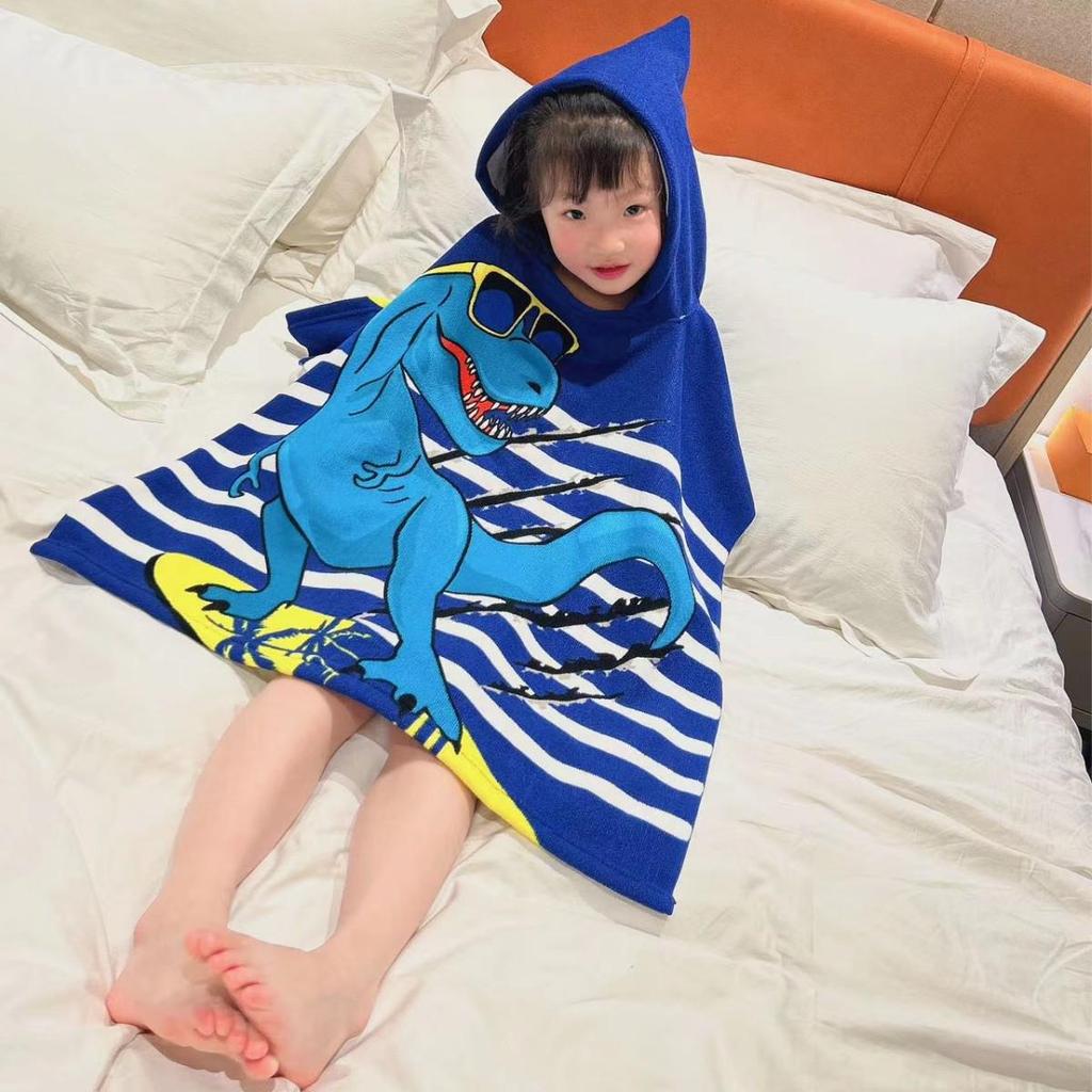 Adorable Cartoon Baby Bath Poncho - Soft, Skin-Friendly, Non-Shedding, Quick-Dry, Absorbent Towel
