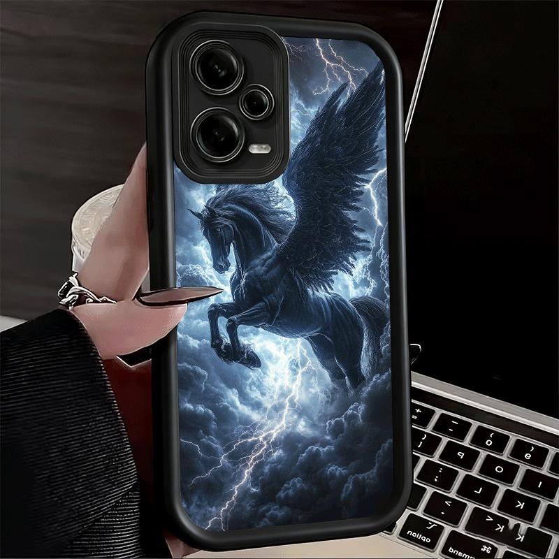 Phone Case for Xiaomi Redmi Note 15 14 13 Pro Plus Black Horse Galloping Shell 12S 11 11S 11T 5G 14S Soft Silicone Funda