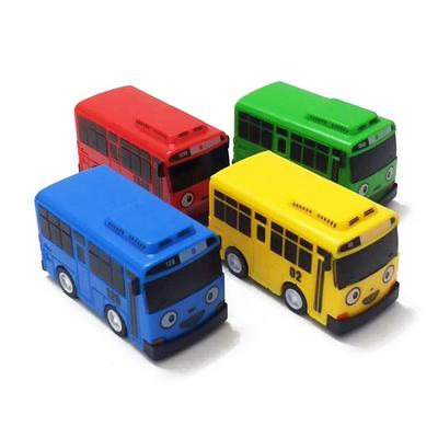Kunststoff Kinder Pädagogische Geschenke Geburtstag Modell Busse Mini Pull Back Bus Spielzeug TAYO Bus Auto