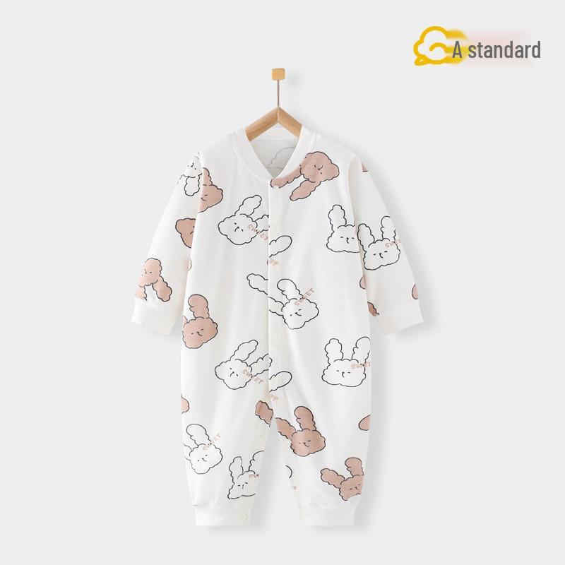 Autumn Newborn Pure Cotton Rompers: Air Conditioning Monk Clothes for Spring, Summer, and Fall