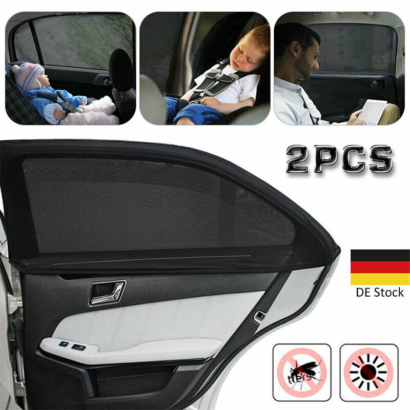 

2x SONNENSCHUTZ von iQ Auto Pkw универсальный Sonnenblende Seitenfenster 2PCS чёрный