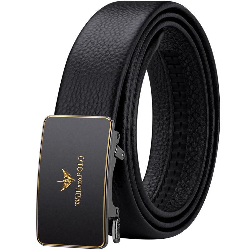 Emperor Belt Herren-Hosen aus echtem Leder mit automatischer Schnalle, reines Rindsleder, mit modischem Business-Casual-Herrengürtel