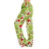 Adult Fashion Loose Christmas Printed Casual Pants Home Pajama Pants (No Drawstring)