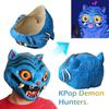 ! Animation Blue Tiger Latex Mask Halloween Headdress Cosplay Costume Acssories Props Mask Adult Headdress Gift for Kids