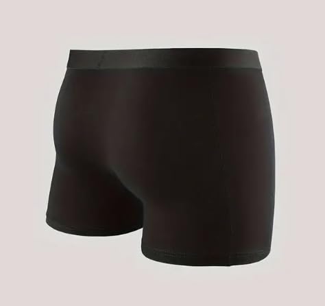 DOKiDOKi Men's 5-Piece Cotton Boxer Brief Set (XL Size) Black, Simple and Solid Color